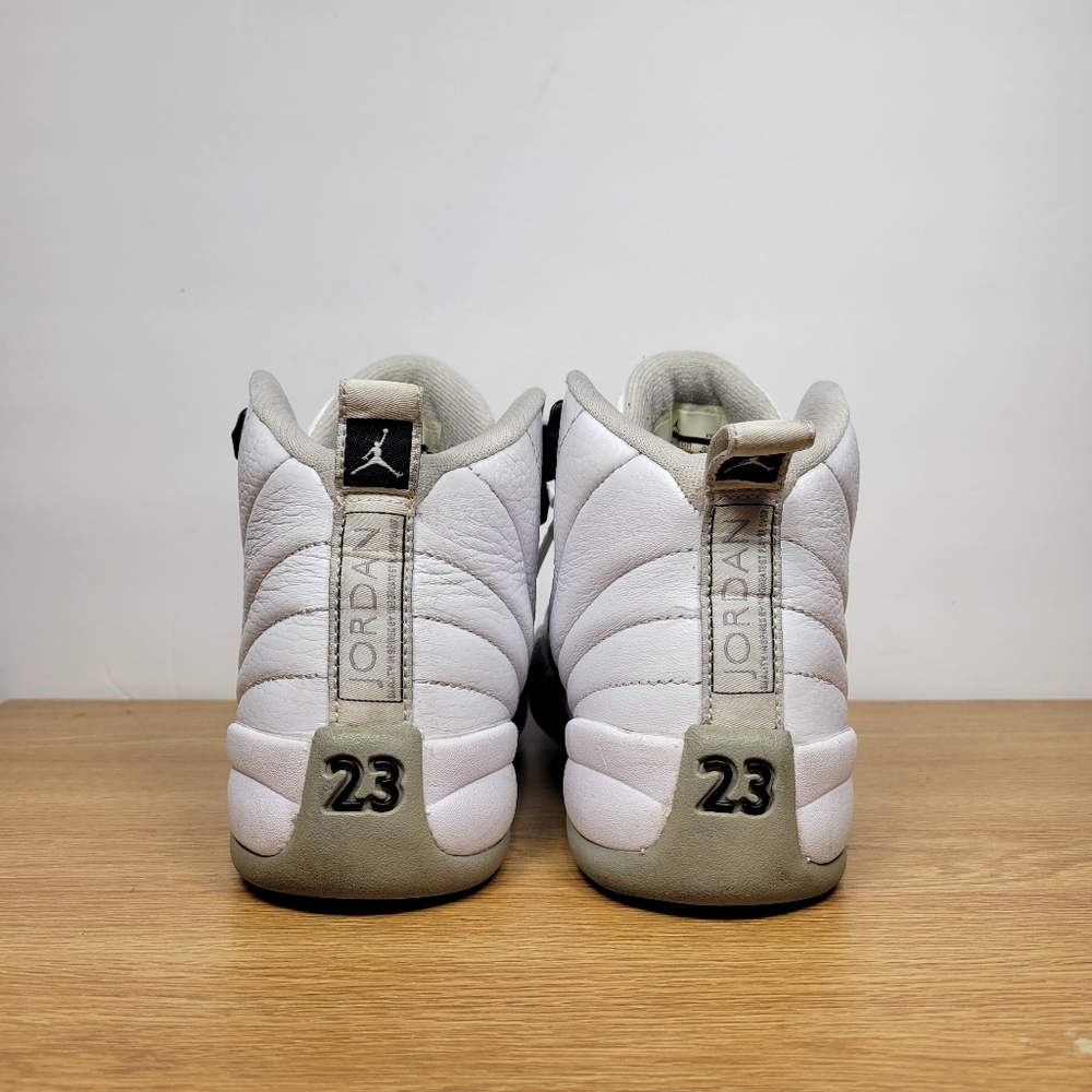Nike Boys Air Jordan 12 510815-108 White Basketball Shoes Sneakers Size 4.5Y - Picture 4 of 9